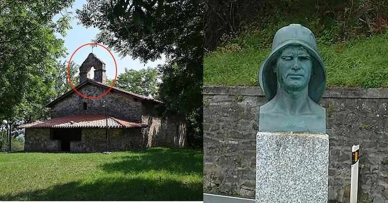 la ermita de San Lorenzo ya no tiene campana y el busto ¿estaba demasiado cerca de la carretera?.