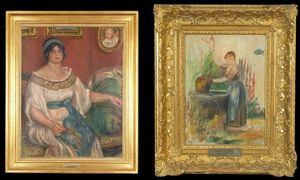 las obras robadas: Retrato de Madame Colonna Romano' y 'Mujer joven en el pozo' (Jeune femme au puits)