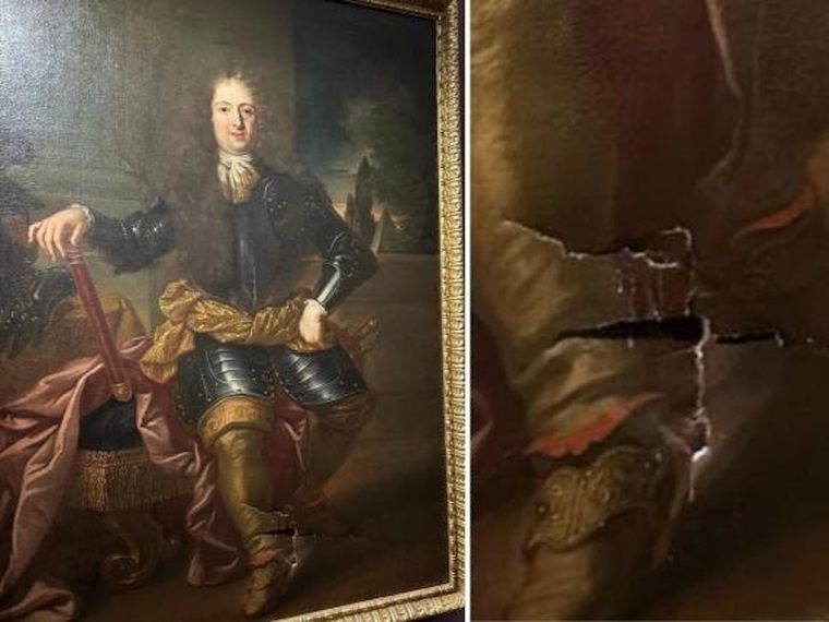 los daños provocados en el lienzo, Ferdinando de' Medici, Gran Príncipe de Toscana