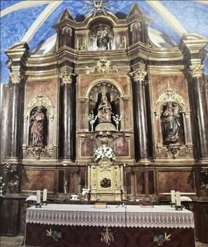 El retablo de Nuestra Señora de la Asunción de la iglesia de Villaverde 