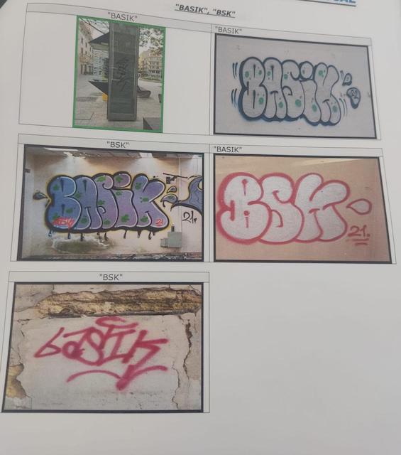 Estos son los alguno de los grafitis. encima ni es original, ni bueno.