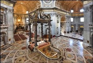 Un ex empleado del Vaticano arrestado por intentar revender los diseños originales del Baldaquino de Bernini