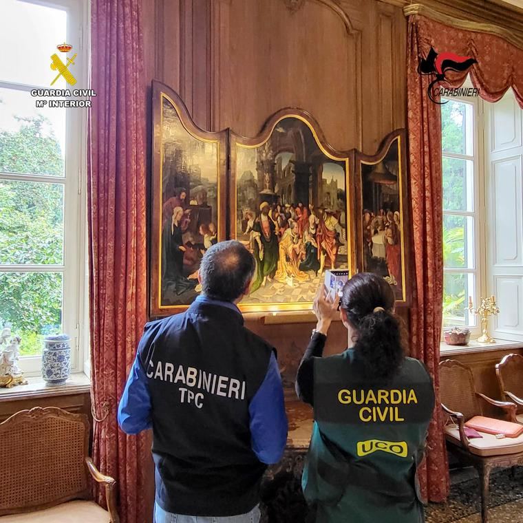 Tríptico renacentista incautado en la mansión del Lago Magiore