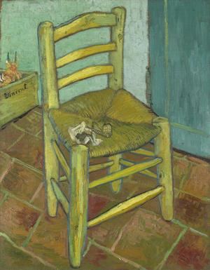 El autor, Nicola Bolla, se basó  en 'La silla' de Van Gogh (1888). Colección de la National Gallery de Londres