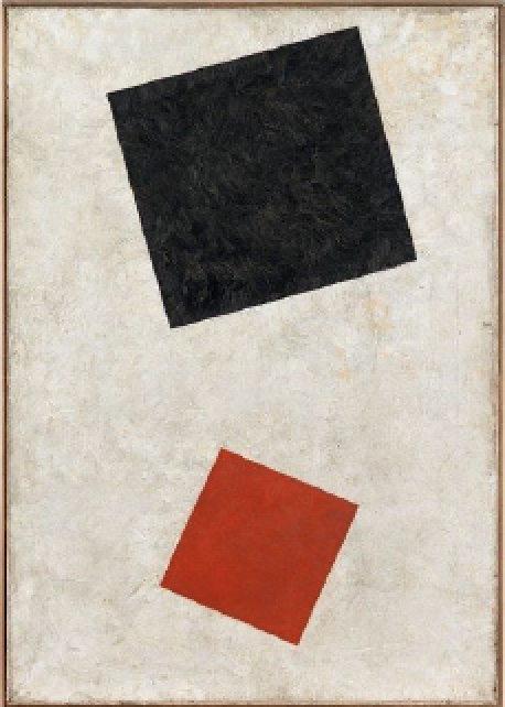 'rectángulo negro y cuadro rojo' (Museo Albertina, Viena) fue pintado entre 1972-75