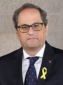 Quim Torra, El Breu,  Presidente interino de la Generalitat de durante 20 meses (2018-2020), fue designado a dedo por Puigdemont.