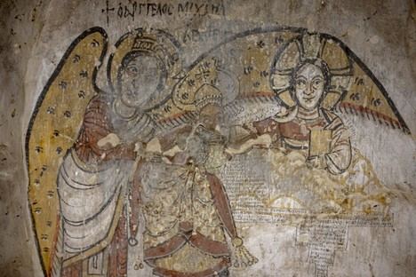 Frescos coptos del s.VI hallados recientemente en Vieja Dangola