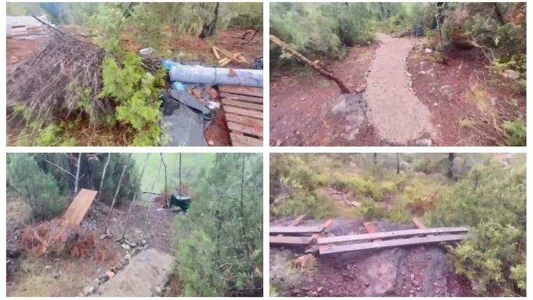 Daños apreciados en el yacimiento de Monte Calvario