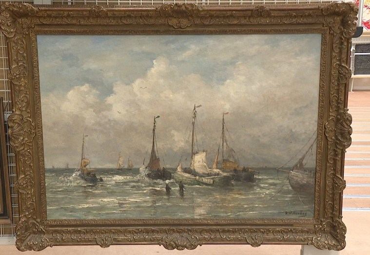 'Barcos de pesca frente a la costa', de 
Hendrik W.Mesdag