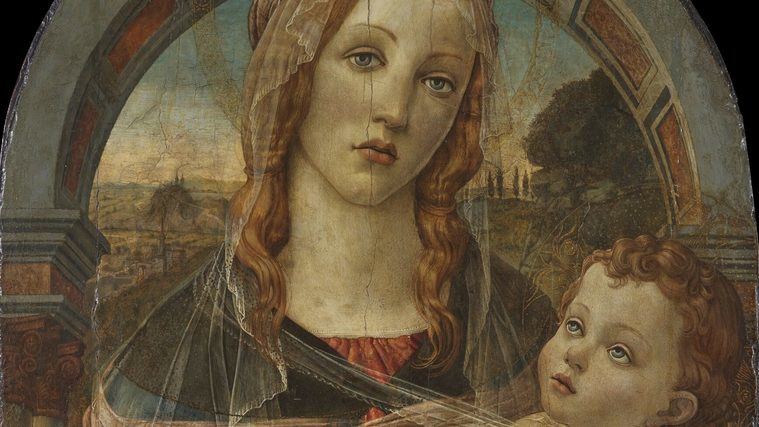 'Virgen con el niño' falsificación de Umberto Giunti (1886-1970) a la manera de Botticelli, adquirida por el Courlaud en 1920