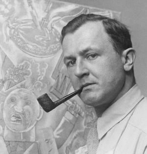 George Grosz (1893-1959).Fue un miembro prominente del movimiento Dada de Berlín y de la Nueva Objetividad durante su etapa en la República de Weimar, antes de emigrar a los Estados Unidos en 1933