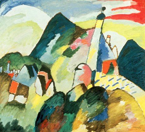 'Vista de Murnau con iglesia' (1910) W.Kandinsky