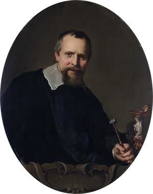 Johannes Lutma (1584-1651), conocido como el Rembrandt de las artes aplicadas, retrato de Jacob Adriaensz Backer
