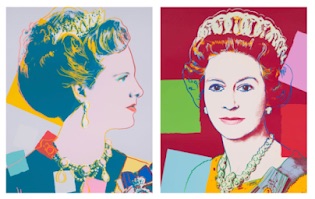 Las serigrafias robadas son: Reina Beatriz y Reina Isabel II, de la serie Reigning Queens de Warhol