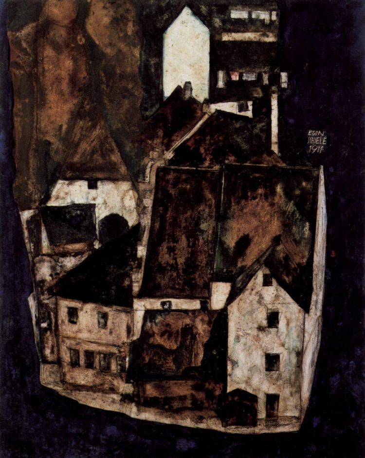 'Ciudad Muerta III' (1911)  , E.Shiele, procedente colección de Fritz Grünbaum