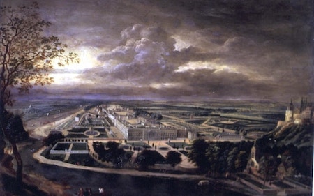 'La Vista del Palacio de Hampton Court 'de Jan Griffier el Viejo (s.XVIII) 