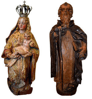 Recuperadas dos tallas del siglo XVII robadas de la iglesia de Santa Eulalia en Villaldavín, Palencia