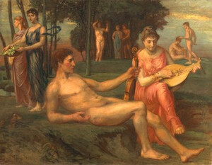 «Die Musik (Arkadische Szene)», de 1892, del pintor alemán Albert Lang