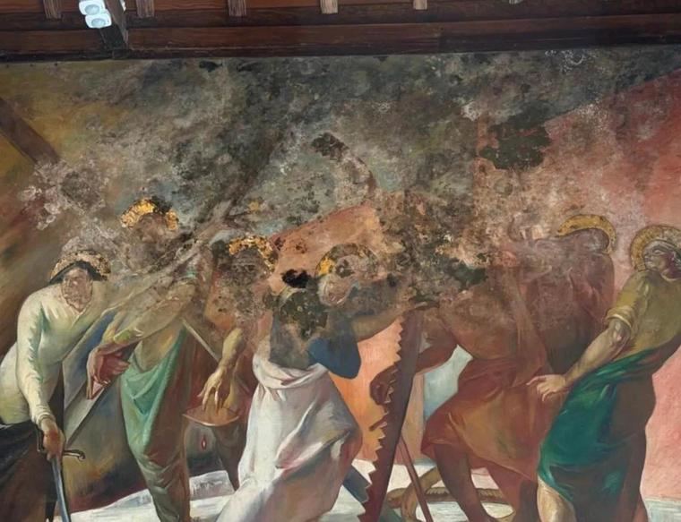 Los murales de Jesús Arencibia (BIC desde 2013) con daños irreversibles,