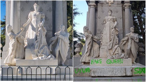 La escultura data de 1955 y el conjunto es obra del arquitecto Javier García-Lomas con el escultor Gerardo Zaragoza.