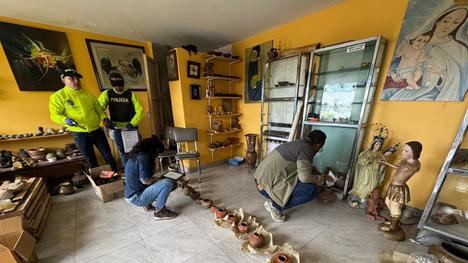 Se recuperan 62 piezas arqueológicas robadas en Nariño, Colombia.