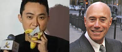 Justin SUN comprador de plátanos y demandador. David Geffen, coleccionista de arte