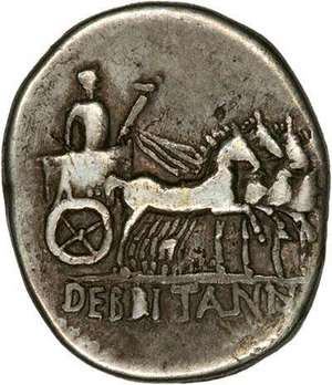 Denario de plata del 
imperio de Claudio.