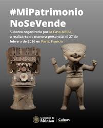 Méjico censura una nueva subasta en Francia de restos arqueológicos aztecas y exige su devolución.
