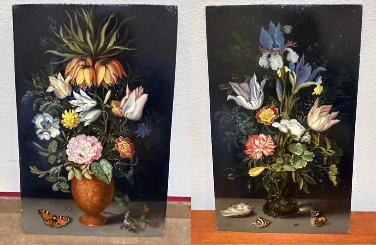 los dos bodegones perteneciín a la colección Schloss, expropiada en Francia en 1940. En 1945 estaban en las oficinas de Hitler. Aparecieron en Texas en 2025