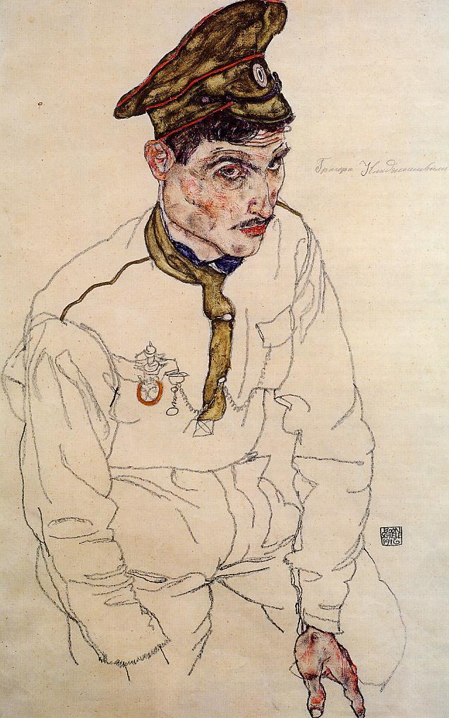 'Prisionero de guerra ruso' (1916) de Egon Shiele, continuara en el el museo de Chicago