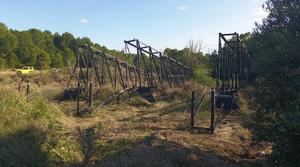 Jóvenes de la izquierda abertzale tumban el Toro de Osborne de Tudela