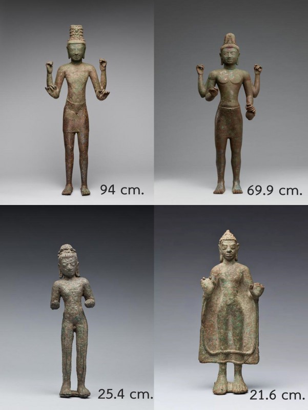 Las cuatro esculturas de bronce, de 1.200 años de antigüedad, forman parte de un grupo de tallas expoliadas en 1960