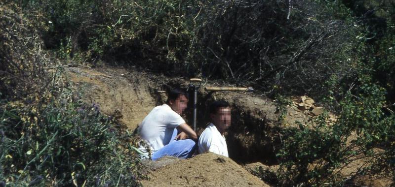 Año 1986. Arqueofurtivos sorprendidos en plena acción