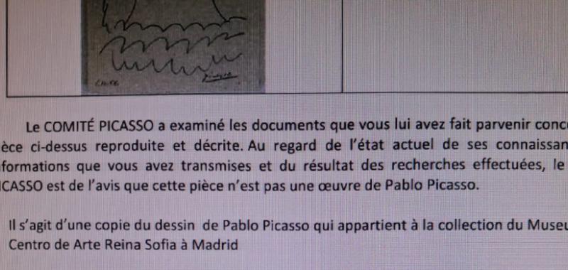Dictamen Picasso Autentication. 
