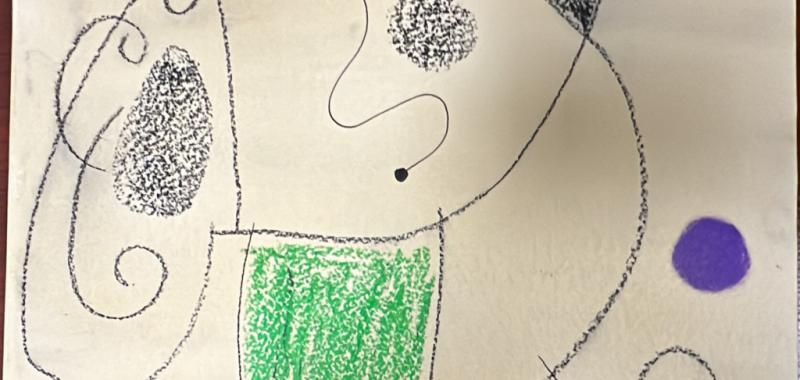 Lápiz de colores sobre papel